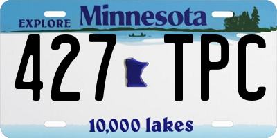 MN license plate 427TPC