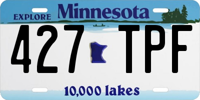 MN license plate 427TPF