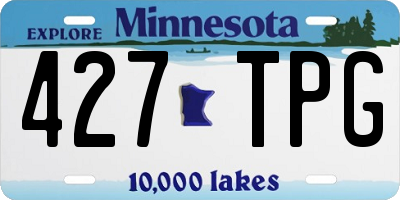 MN license plate 427TPG