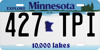 MN license plate 427TPI