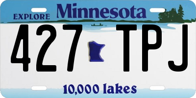 MN license plate 427TPJ