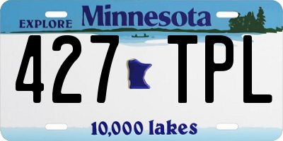 MN license plate 427TPL