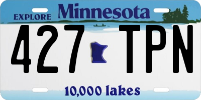 MN license plate 427TPN