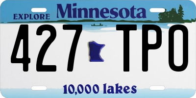 MN license plate 427TPO