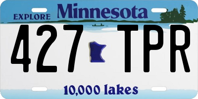 MN license plate 427TPR