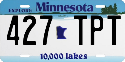 MN license plate 427TPT