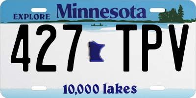 MN license plate 427TPV