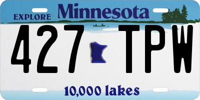 MN license plate 427TPW
