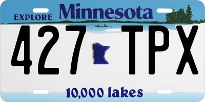 MN license plate 427TPX