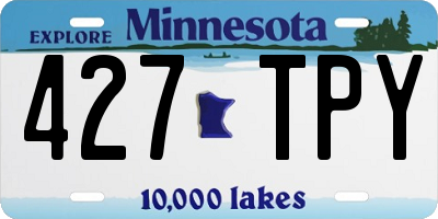 MN license plate 427TPY