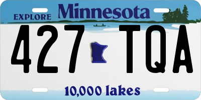 MN license plate 427TQA