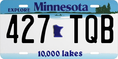 MN license plate 427TQB