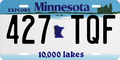 MN license plate 427TQF