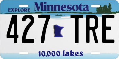 MN license plate 427TRE