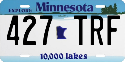 MN license plate 427TRF
