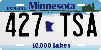 MN license plate 427TSA