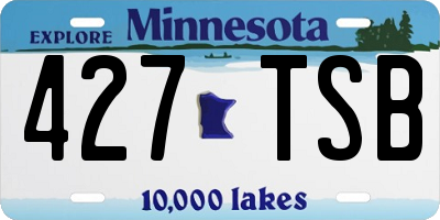 MN license plate 427TSB