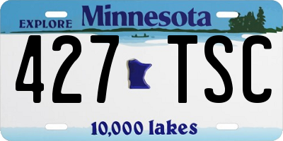 MN license plate 427TSC