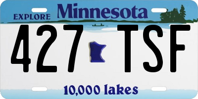 MN license plate 427TSF