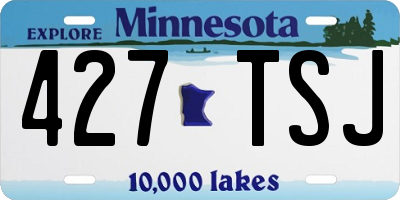 MN license plate 427TSJ