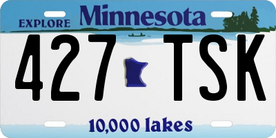MN license plate 427TSK