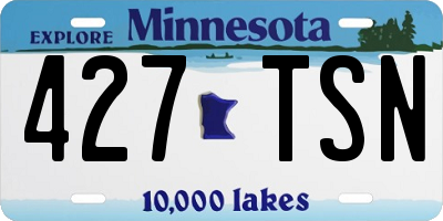 MN license plate 427TSN