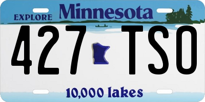 MN license plate 427TSO
