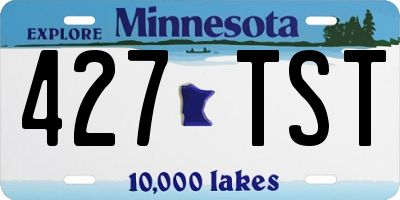 MN license plate 427TST
