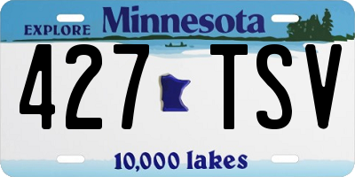 MN license plate 427TSV