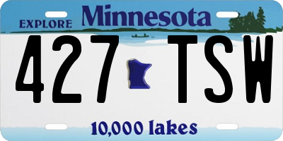 MN license plate 427TSW