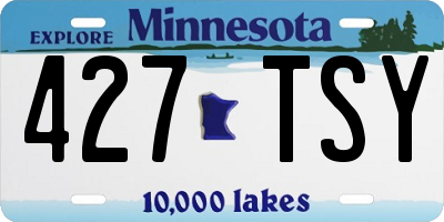 MN license plate 427TSY