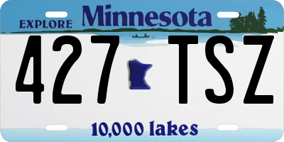 MN license plate 427TSZ