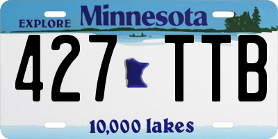 MN license plate 427TTB
