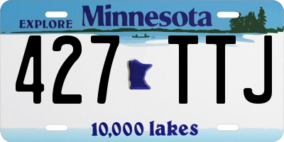 MN license plate 427TTJ
