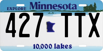 MN license plate 427TTX