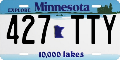 MN license plate 427TTY