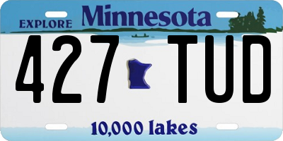 MN license plate 427TUD