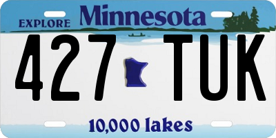 MN license plate 427TUK