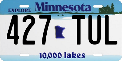 MN license plate 427TUL