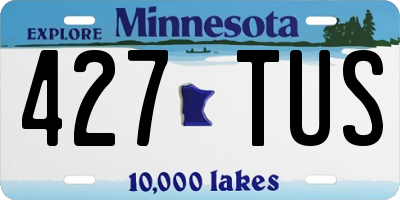 MN license plate 427TUS