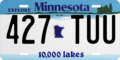 MN license plate 427TUU