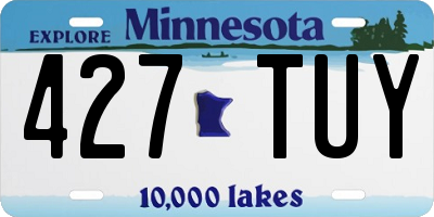 MN license plate 427TUY