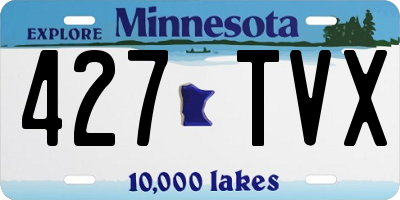 MN license plate 427TVX
