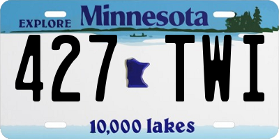 MN license plate 427TWI