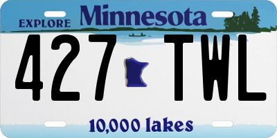 MN license plate 427TWL