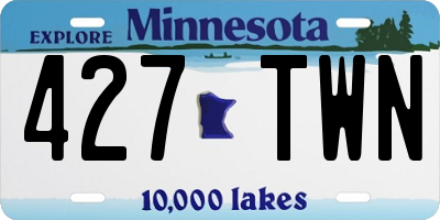 MN license plate 427TWN