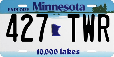 MN license plate 427TWR