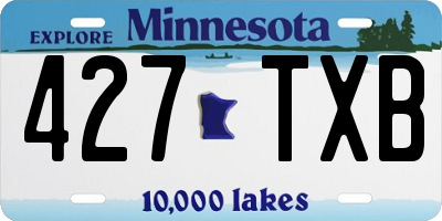 MN license plate 427TXB