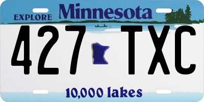 MN license plate 427TXC