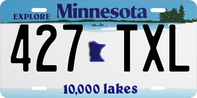 MN license plate 427TXL